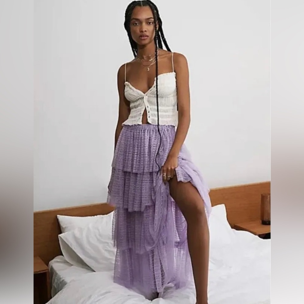 Free People Let’s Go Girls Convertible Dress Slip Purple XS